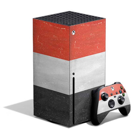 Yemen Flag Distressed Xbox Series X Bundle Skin